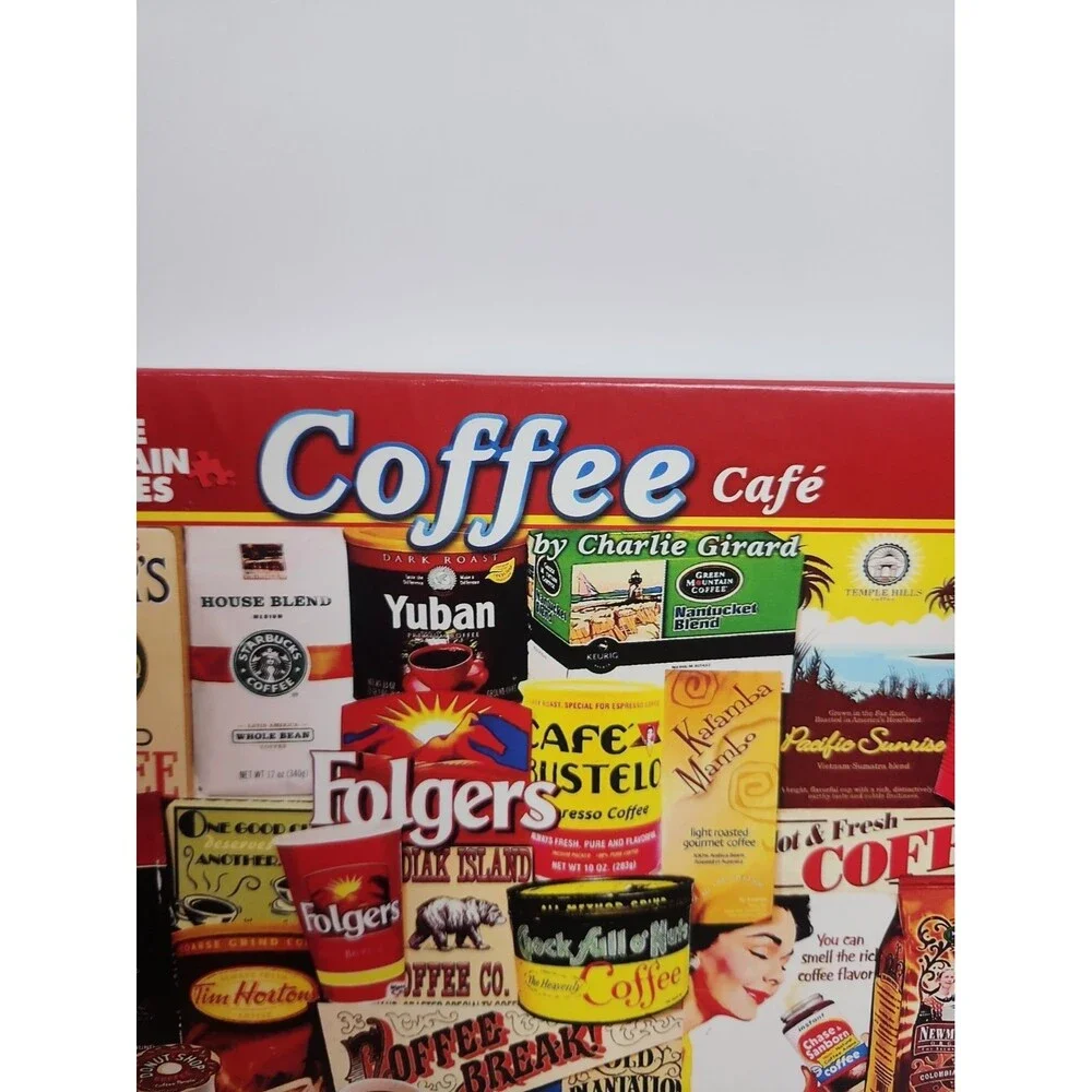 White Mountain Puzzles Coffee Cafe 1000 Piece Jigsaw Puzzle NEW